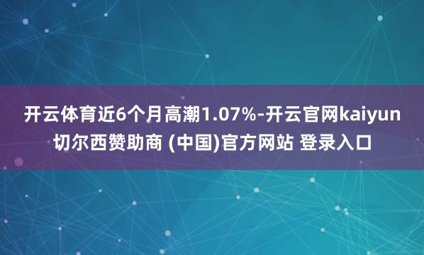 开云体育近6个月高潮1.07%-开云官网kaiyun切尔西赞助商 (中国)官方网站 登录入口